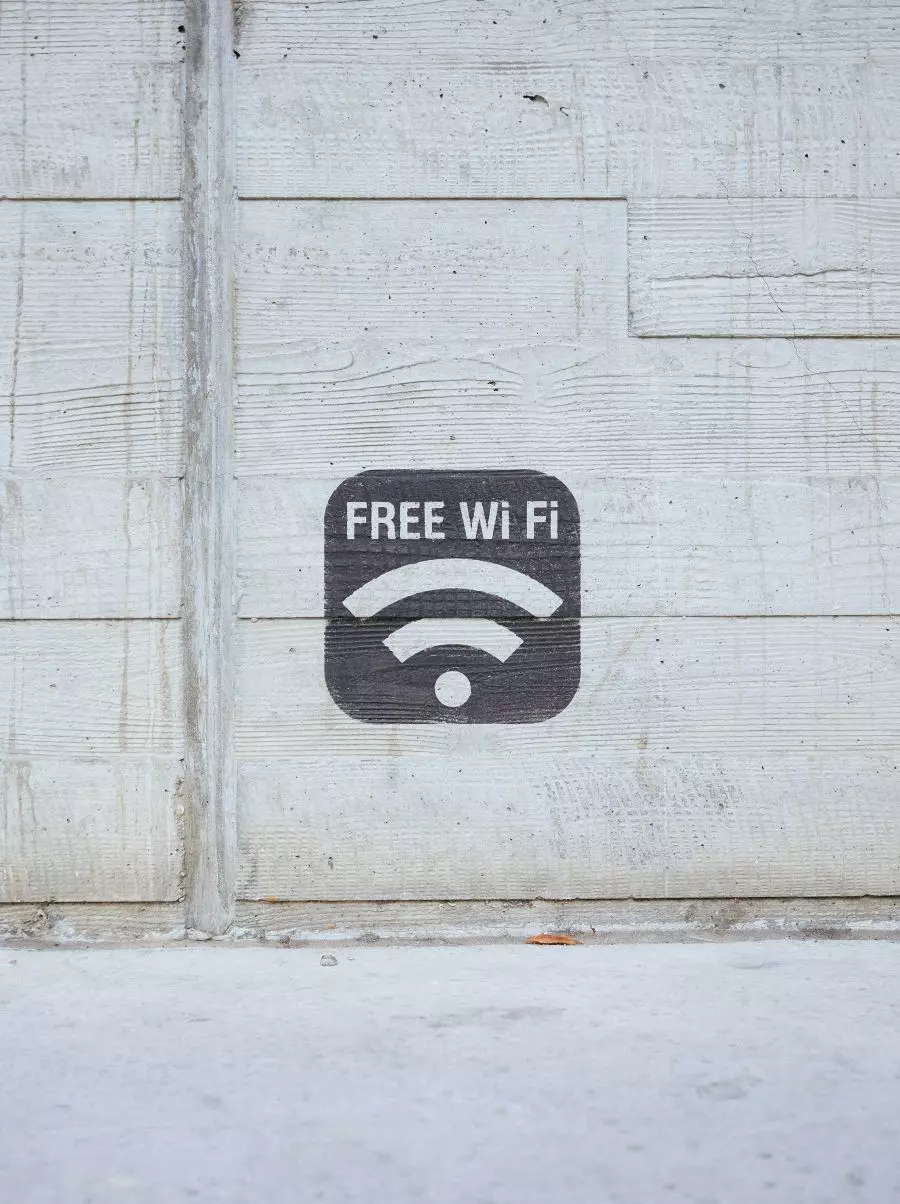 WiFi logo painted on the wall